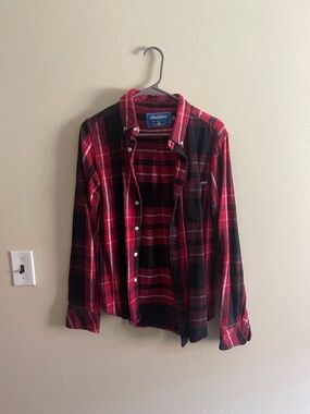 chubbies Red & Black Plaid Button-Down Shirt